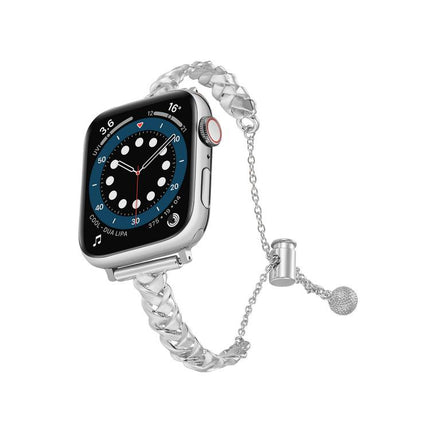 Braid Metal Glossy Zinc Alloy Watch Band, For Apple Watch 46mm / 49mm / 45mm / 44mm, For Apple Watch 42mm / 41mm / 40mm / 38mm - DealBuddy
