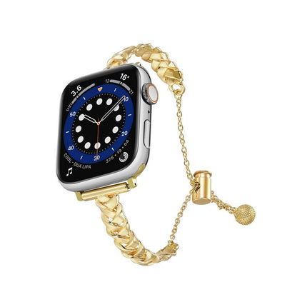 Braid Metal Glossy Zinc Alloy Watch Band, For Apple Watch 46mm / 49mm / 45mm / 44mm, For Apple Watch 42mm / 41mm / 40mm / 38mm - DealBuddy