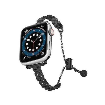 Braid Metal Glossy Zinc Alloy Watch Band, For Apple Watch 46mm / 49mm / 45mm / 44mm, For Apple Watch 42mm / 41mm / 40mm / 38mm - DealBuddy