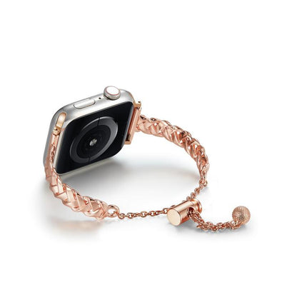 Braid Metal Glossy Zinc Alloy Watch Band, For Apple Watch 46mm / 49mm / 45mm / 44mm, For Apple Watch 42mm / 41mm / 40mm / 38mm - DealBuddy