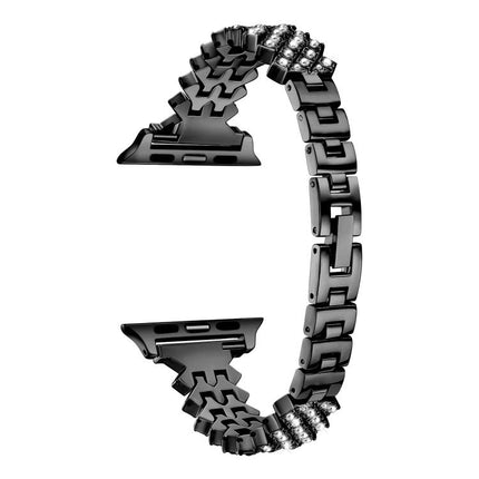 Rhombic Diamond Zinc Alloy Watch Band, For Apple Watch 46mm / 49mm / 45mm / 44mm, For Apple Watch 42mm / 41mm / 40mm / 38mm - DealBuddy