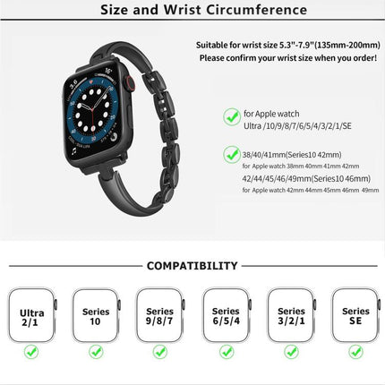 Metal Bracelets Zinc Alloy Watch Band, For Apple Watch 46mm / 49mm / 45mm / 44mm, For Apple Watch 42mm / 41mm / 40mm / 38mm - DealBuddy