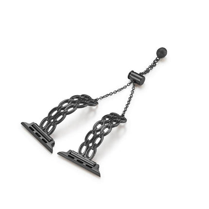 Double Ring Chain Zinc Alloy Watch Band, For Apple Watch 46mm / 49mm / 45mm / 44mm, For Apple Watch 42mm / 41mm / 40mm / 38mm - DealBuddy