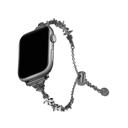 Four Leaf Clover Diamond Zinc Alloy Watch Band, For Apple Watch 46mm / 49mm / 45mm / 44mm, For Apple Watch 42mm / 41mm / 40mm / 38mm - DealBuddy