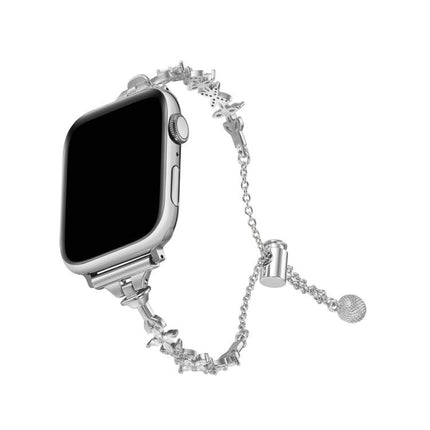 Four Leaf Clover Diamond Zinc Alloy Watch Band, For Apple Watch 46mm / 49mm / 45mm / 44mm, For Apple Watch 42mm / 41mm / 40mm / 38mm - DealBuddy