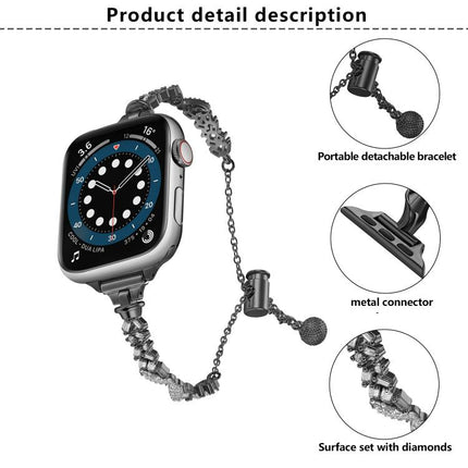 Wings Crushed Diamonds Zinc Alloy Watch Band, For Apple Watch 46mm / 49mm / 45mm / 44mm, For Apple Watch 42mm / 41mm / 40mm / 38mm - DealBuddy