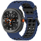 Marine Dual Buckle Two Color Silicone Watch Band