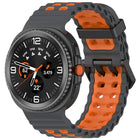 Marine Dual Buckle Two Color Silicone Watch Band, For Samsung Galaxy Watch8 / Watch8 Classic - DealBuddy