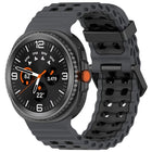 Marine Dual Buckle Two Color Silicone Watch Band