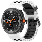 Marine Dual Buckle Two Color Silicone Watch Band