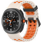 Marine Dual Buckle Two Color Silicone Watch Band, For Samsung Galaxy Watch8 / Watch8 Classic - DealBuddy