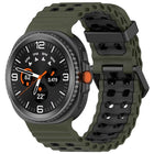 Marine Dual Buckle Two Color Silicone Watch Band, For Samsung Galaxy Watch8 / Watch8 Classic - DealBuddy