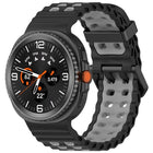 Marine Dual Buckle Two Color Silicone Watch Band, For Samsung Galaxy Watch8 / Watch8 Classic - DealBuddy