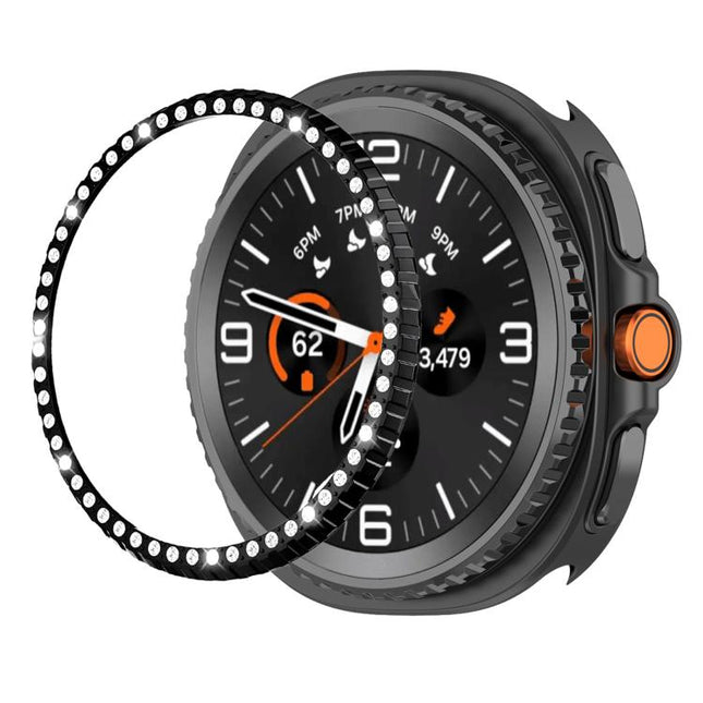 Single Row Diamond Metal Watch Protection Ring, For Samsung Galaxy Watch8 Classic 46mm - DealBuddy