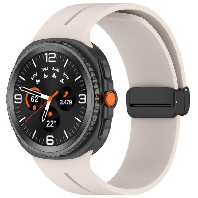 Fold Magnetic Buckle Silicone Watch Band, For Samsung Galaxy Watch8 / Watch8 Classic - DealBuddy