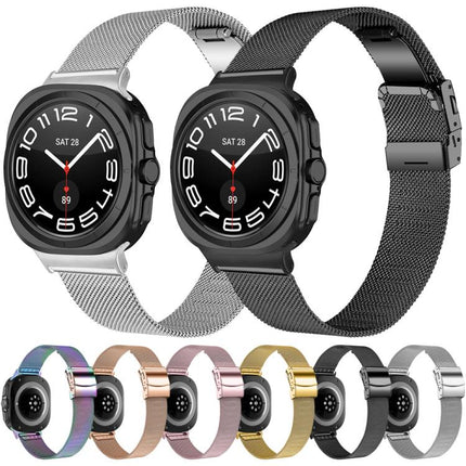 Turtle Buckle Milanese Metal Watch Band