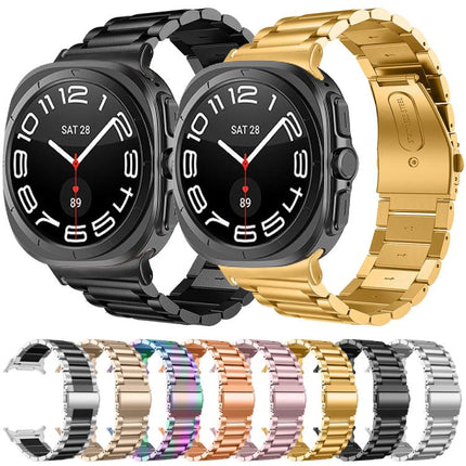 Three Beads Stainless Steel Watch Band