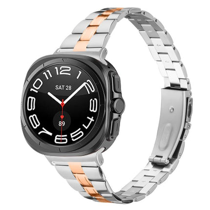 Three Beads Slim Stainless Steel Watch Band