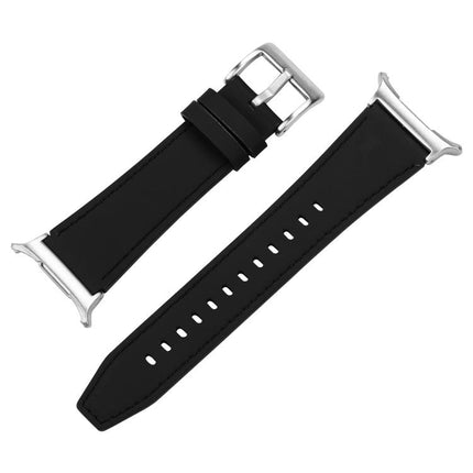 Silver Buckle Nappa Genuine Leather Watch Band