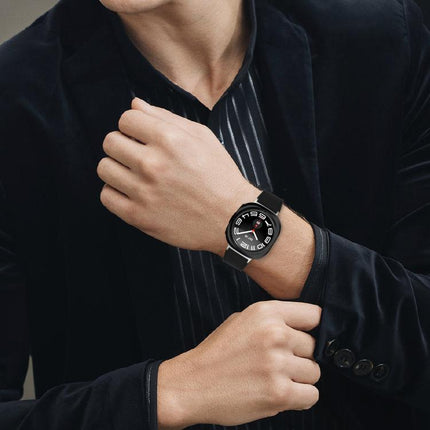 Silver Buckle Nappa Genuine Leather Watch Band