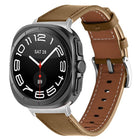 Silver Buckle Nappa Genuine Leather Watch Band