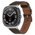 Silver Buckle Nappa Genuine Leather Watch Band, For Samsung Galaxy Watch Ultra 47mm / Ultra 2025 - DealBuddy