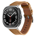 Silver Buckle Nappa Genuine Leather Watch Band