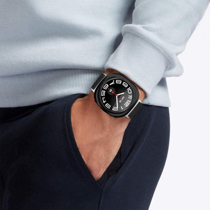 Dual Sides Lychee Genuine Leather Watch Band, For Samsung Galaxy Watch Ultra 47mm / Ultra 2025 - DealBuddy