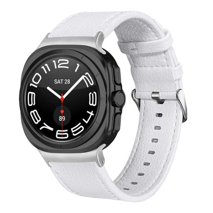 Dual Sides Lychee Genuine Leather Watch Band, For Samsung Galaxy Watch Ultra 47mm / Ultra 2025 - DealBuddy