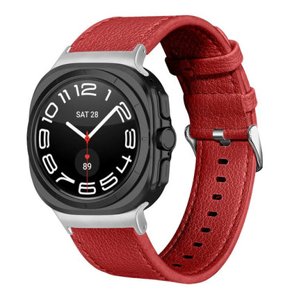 Dual Sides Lychee Genuine Leather Watch Band