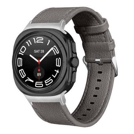 Dual Sides Lychee Genuine Leather Watch Band