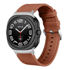 Dual Sides Lychee Genuine Leather Watch Band, For Samsung Galaxy Watch Ultra 47mm / Ultra 2025 - DealBuddy