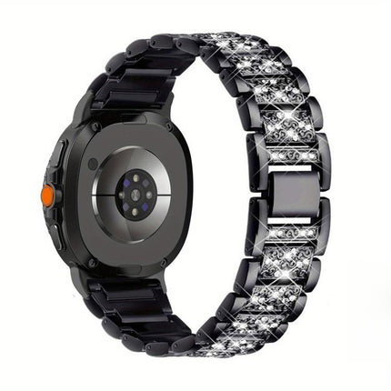 Triple Beads Diamond Metal Watch Band