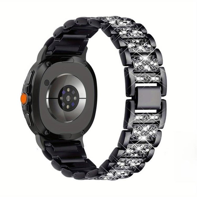 Triple Beads Diamond Metal Watch Band, For Samsung Galaxy Watch8 / Watch8 Classic - DealBuddy