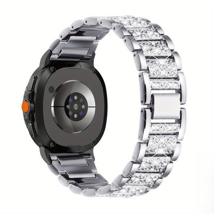 Triple Beads Diamond Metal Watch Band
