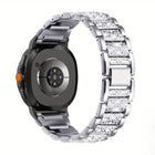 Triple Beads Diamond Metal Watch Band