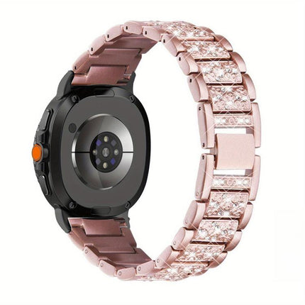 Triple Beads Diamond Metal Watch Band