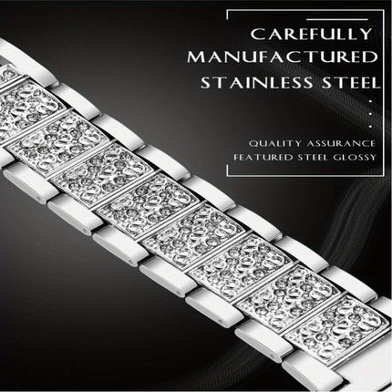 Triple Beads Diamond Metal Watch Band