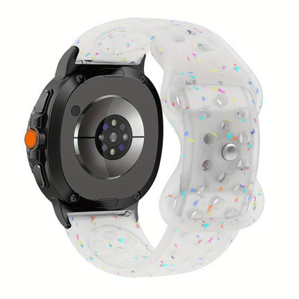 Eco-Friendly Granular Colorful Dots Silicone Watch Band, For Samsung Galaxy Watch8 / Watch8 Classic - DealBuddy