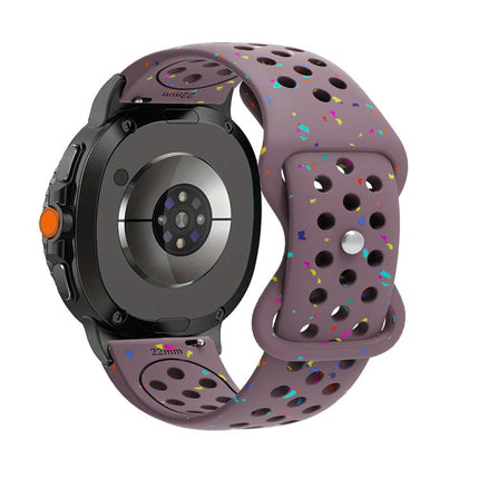 Eco-Friendly Granular Colorful Dots Silicone Watch Band, For Samsung Galaxy Watch8 / Watch8 Classic - DealBuddy