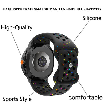Eco-Friendly Granular Colorful Dots Silicone Watch Band, For Samsung Galaxy Watch8 / Watch8 Classic - DealBuddy