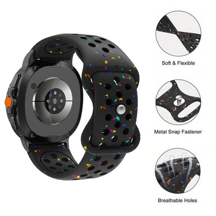 Eco-Friendly Granular Colorful Dots Silicone Watch Band, For Samsung Galaxy Watch8 / Watch8 Classic - DealBuddy