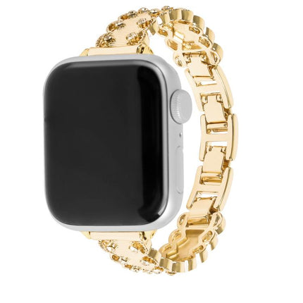 Lace Edged Diamond Alloy Metal Watch Band, For Apple Watch 46mm / 49mm / 45mm / 44mm, For Apple Watch 42mm / 41mm / 40mm / 38mm - DealBuddy