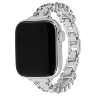 Lace Edged Diamond Alloy Metal Watch Band, For Apple Watch 46mm / 49mm / 45mm / 44mm, For Apple Watch 42mm / 41mm / 40mm / 38mm - DealBuddy