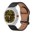 Classic Buckle Genuine Leather Watch Band, For Samsung Galaxy Watch8 / Watch8 Classic - DealBuddy