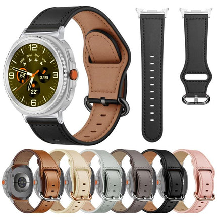Classic Buckle Genuine Leather Watch Band, For Samsung Galaxy Watch8 / Watch8 Classic - DealBuddy