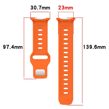Reverse Buckle Single Color Silicone Watch Band