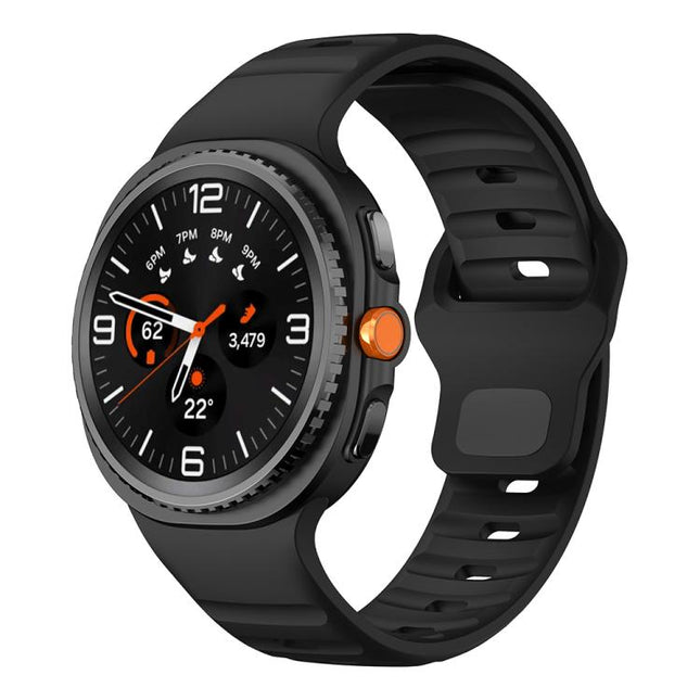 Wave Reverse Buckle Silicone Watch Band