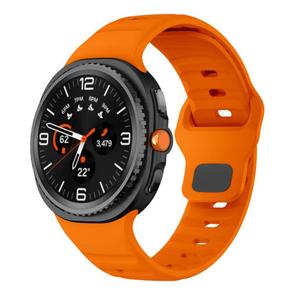 Wave Reverse Buckle Silicone Watch Band