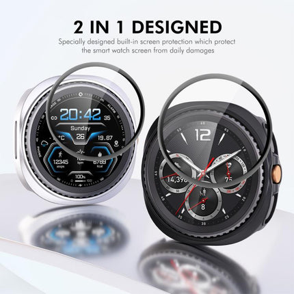 ENKAY Hat-Prince  2 in 1 Solid Color PC Watch Cover with Full Coverage PMMA Soft Film, For Samsung Galaxy Watch8 Classic 46mm - DealBuddy